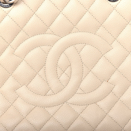 Chanel Caviar Quilted Grand Shopping Tote GST Beige Clair 10 of 11