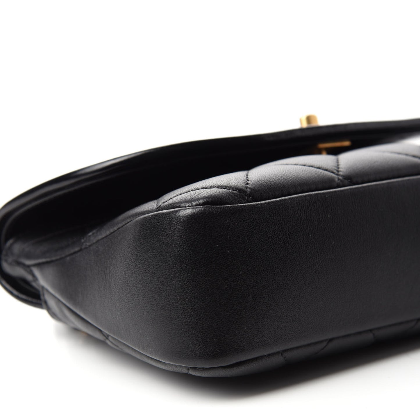 Lambskin Quilted Small La Parisienne Top Handle Flap Black