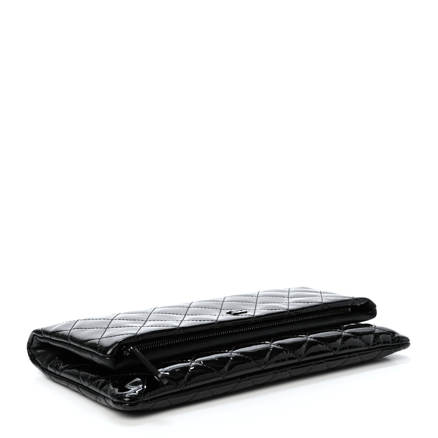 Chanel Patent Calfskin Quilted Beauty CC Clutch Black 3 of 4