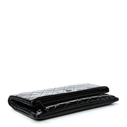 Chanel Patent Calfskin Quilted Beauty CC Clutch Black 3 of 4