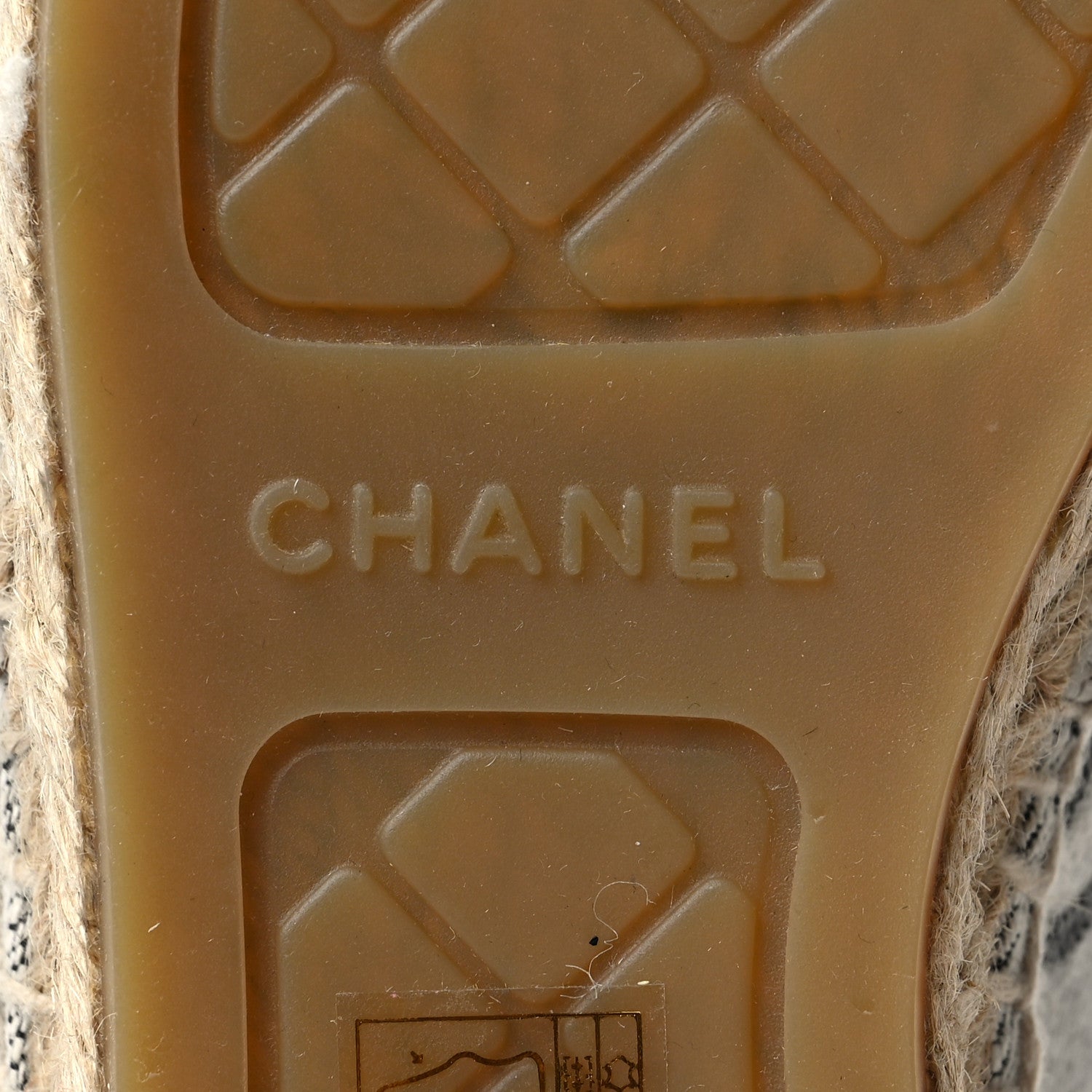 Chanel Cotton Jacquard Grosgrain CC Print Espadrilles 40 Grey Black 6 of 9