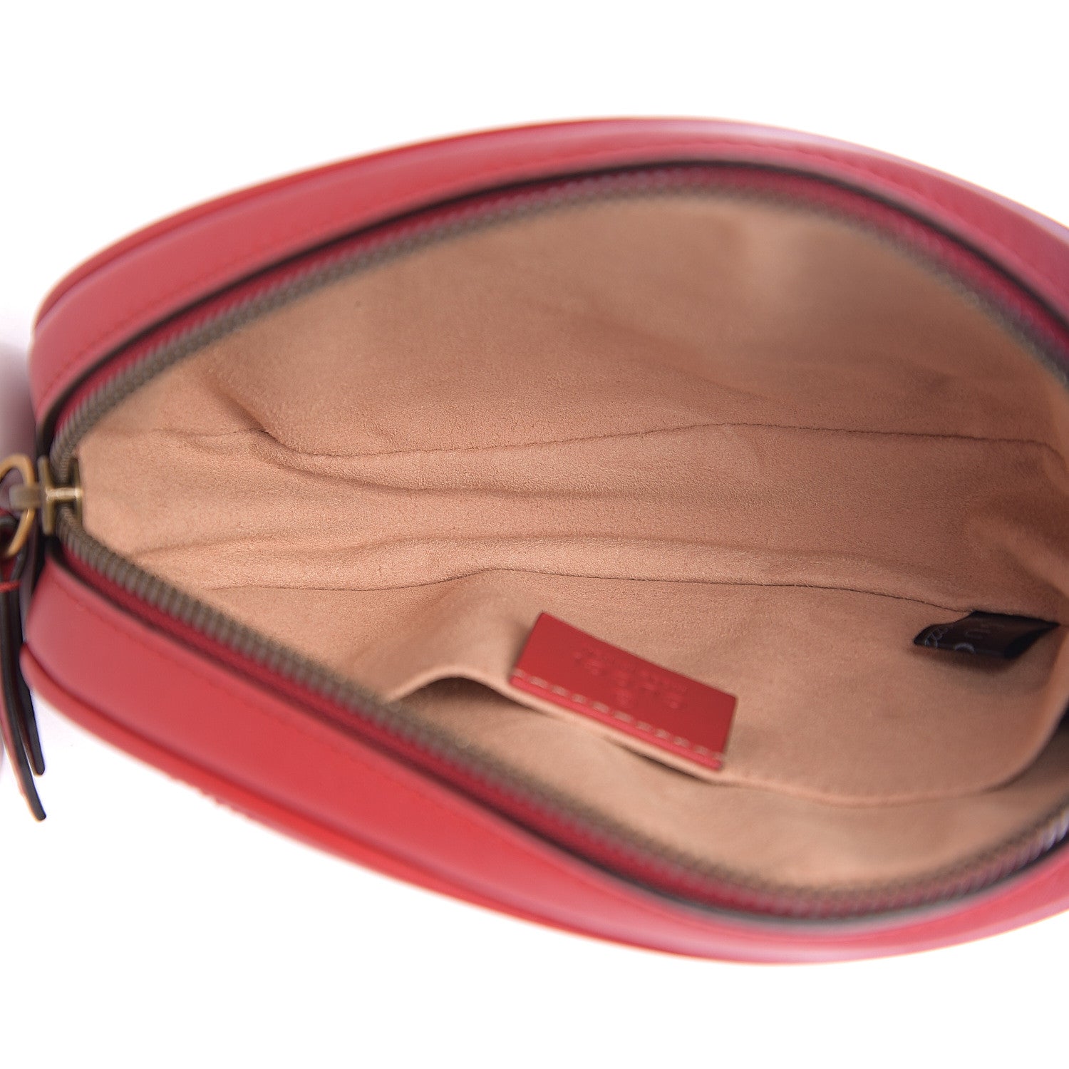 Gucci Calfskin Matelasse GG Marmont Belt Bag 95 38 Hibiscus Red 4 of 9