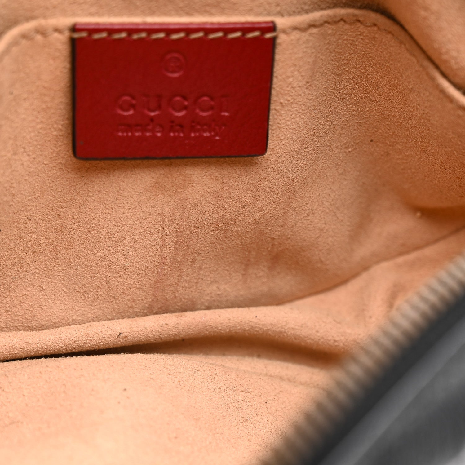 Gucci Azalea Calfskin Matelasse Diagonal Torchon GG Marmont Belt Bag 85 34 Black Romantic Cerise 12 of 12