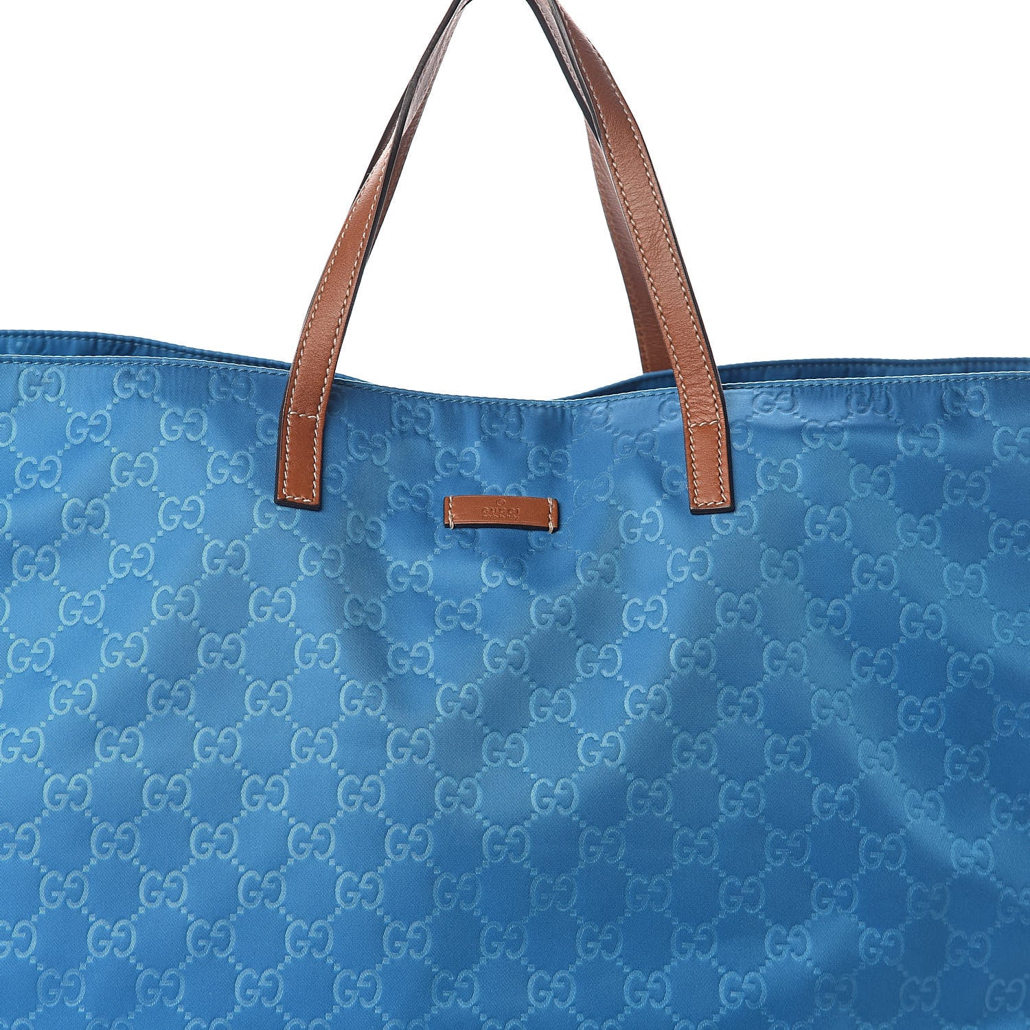 Gucci Nylon Monogram Large Tote Blue 8 of 12