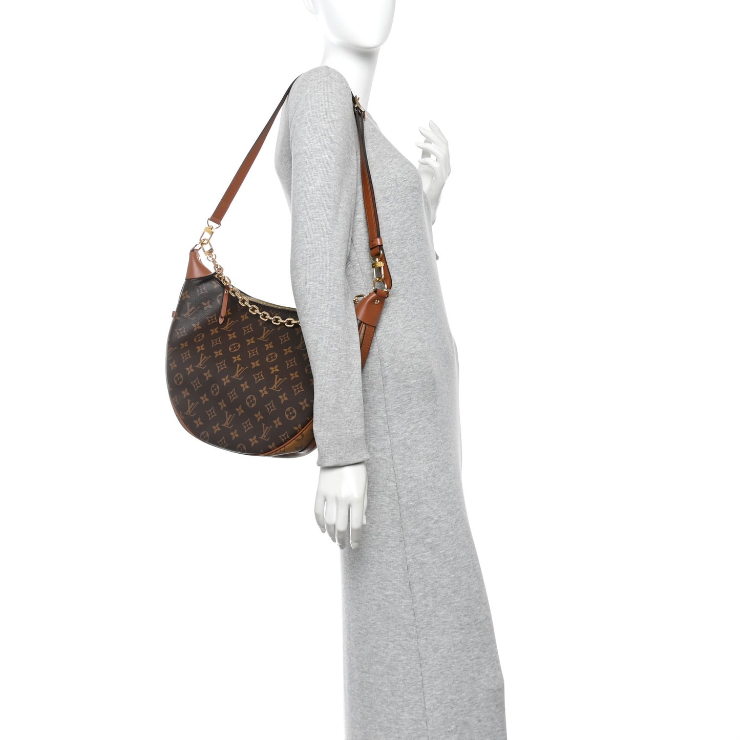 Reverse Monogram Loop Hobo