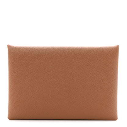 Hermes Evercolor Calvi Card Case Gold 1 of 8