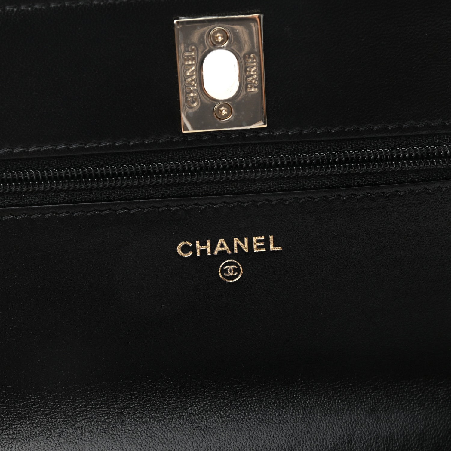 Chanel Lambskin Quilted Trendy CC Wallet On Chain WOC Black 6 of 12