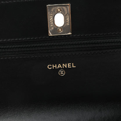 Chanel Lambskin Quilted Trendy CC Wallet On Chain WOC Black 6 of 12
