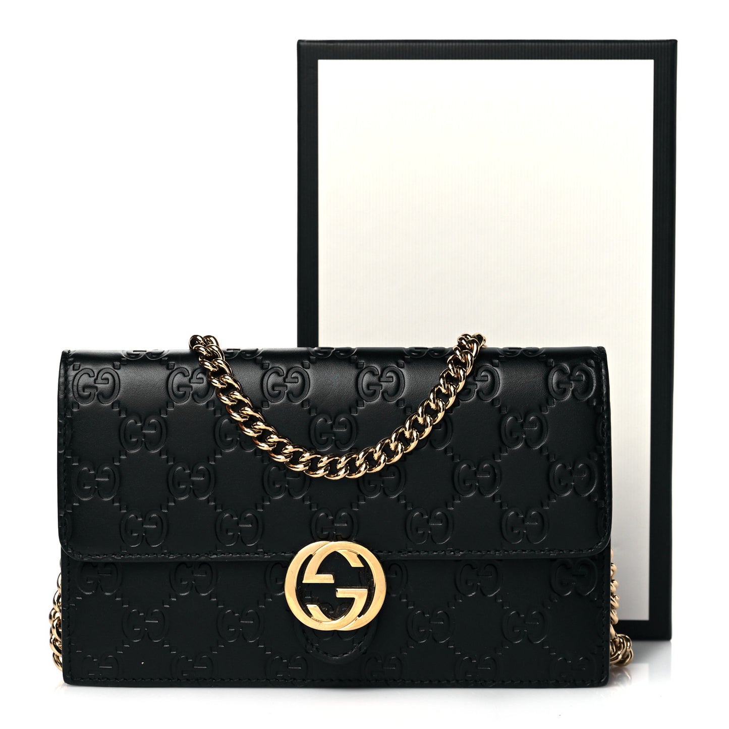 Guccissima Icon Chain Wallet Black