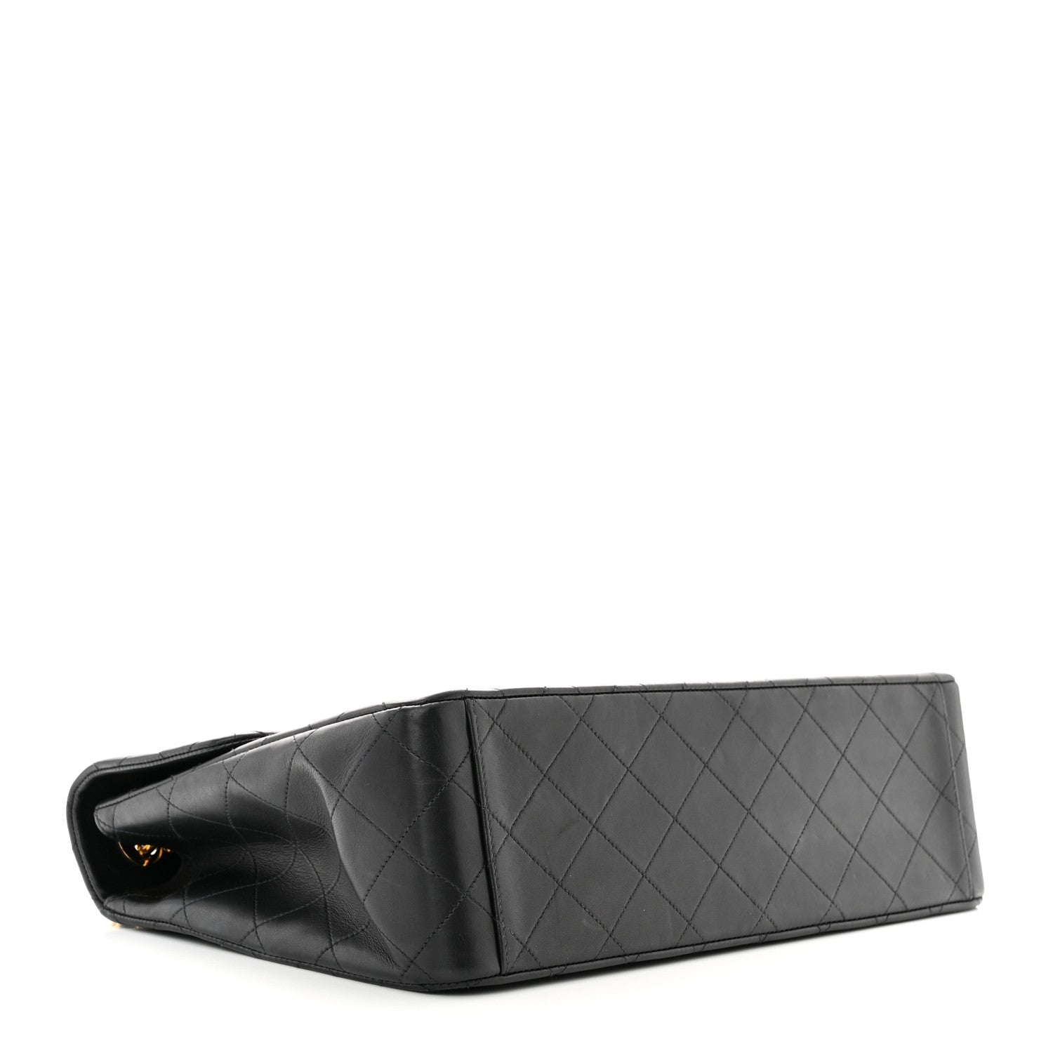 Chanel Lambskin Quilted XL Jumbo Single Flap Black 4 of 10