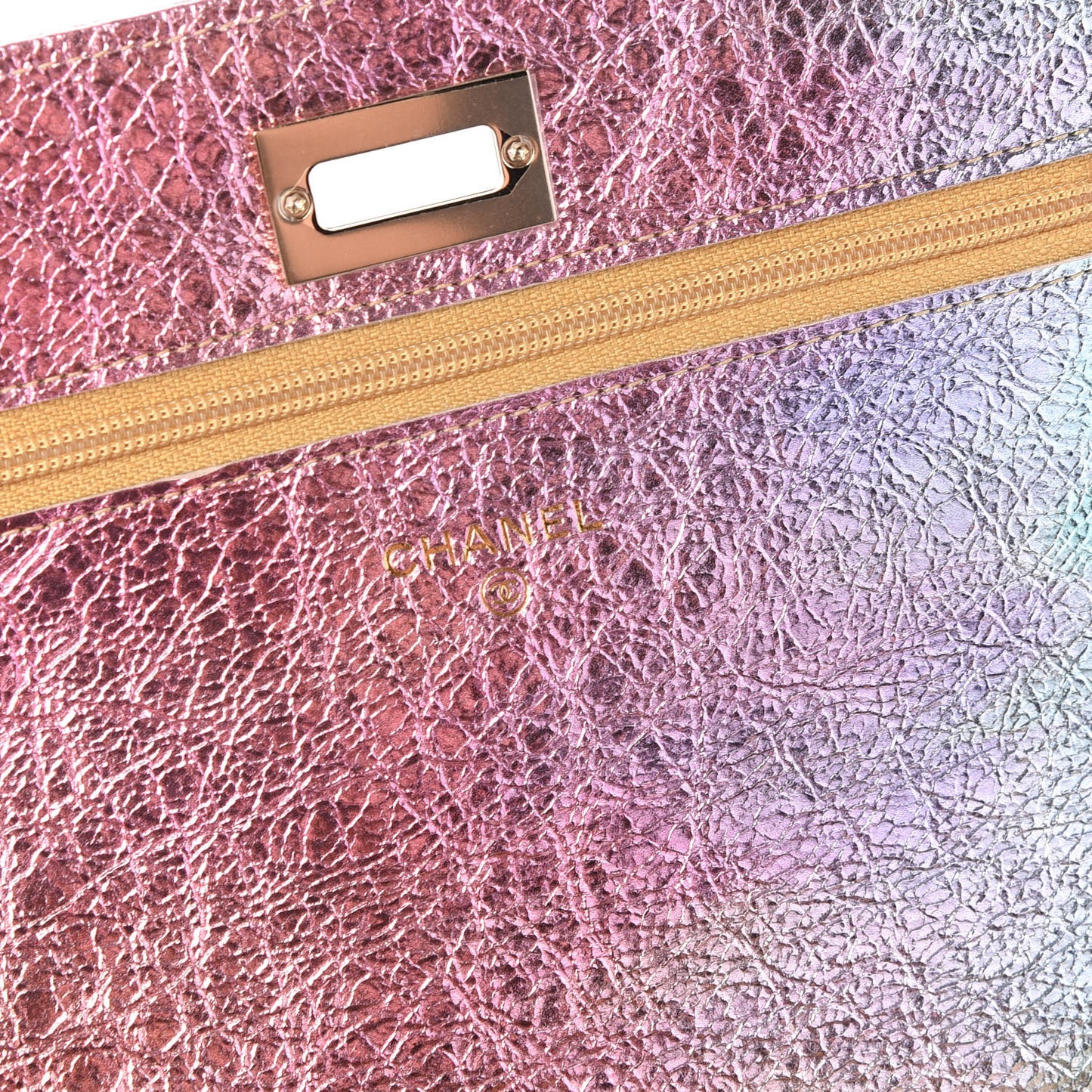 Metallic Goatskin Quilted 2.55 Reissue Wallet on Chain WOC Multicolor