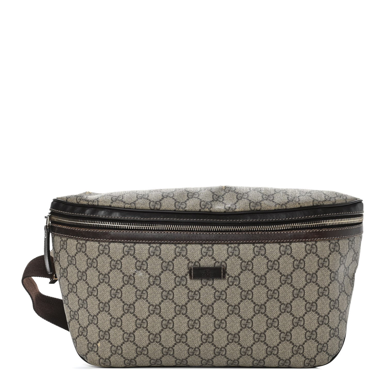 Gucci GG Supreme Monogram Belt Bag Dark Brown 1 of 7