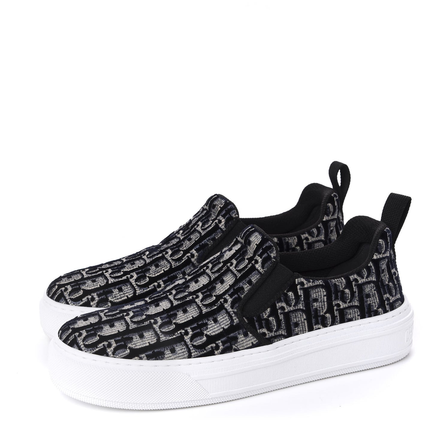 Velvet Oblique Womens Solar Slip On Sneakers 37 Deep Blue