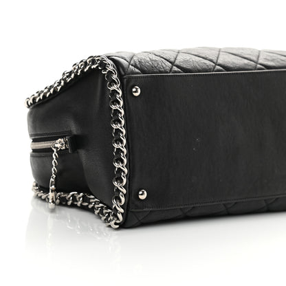 Chanel Calfskin Chain Around Bowler Black 9 of 20