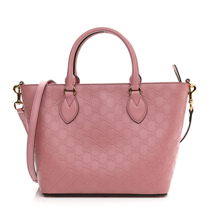 Gucci Guccissima Signature Small Zippered Bucket Tote Rose Baby Candy 1 of 10