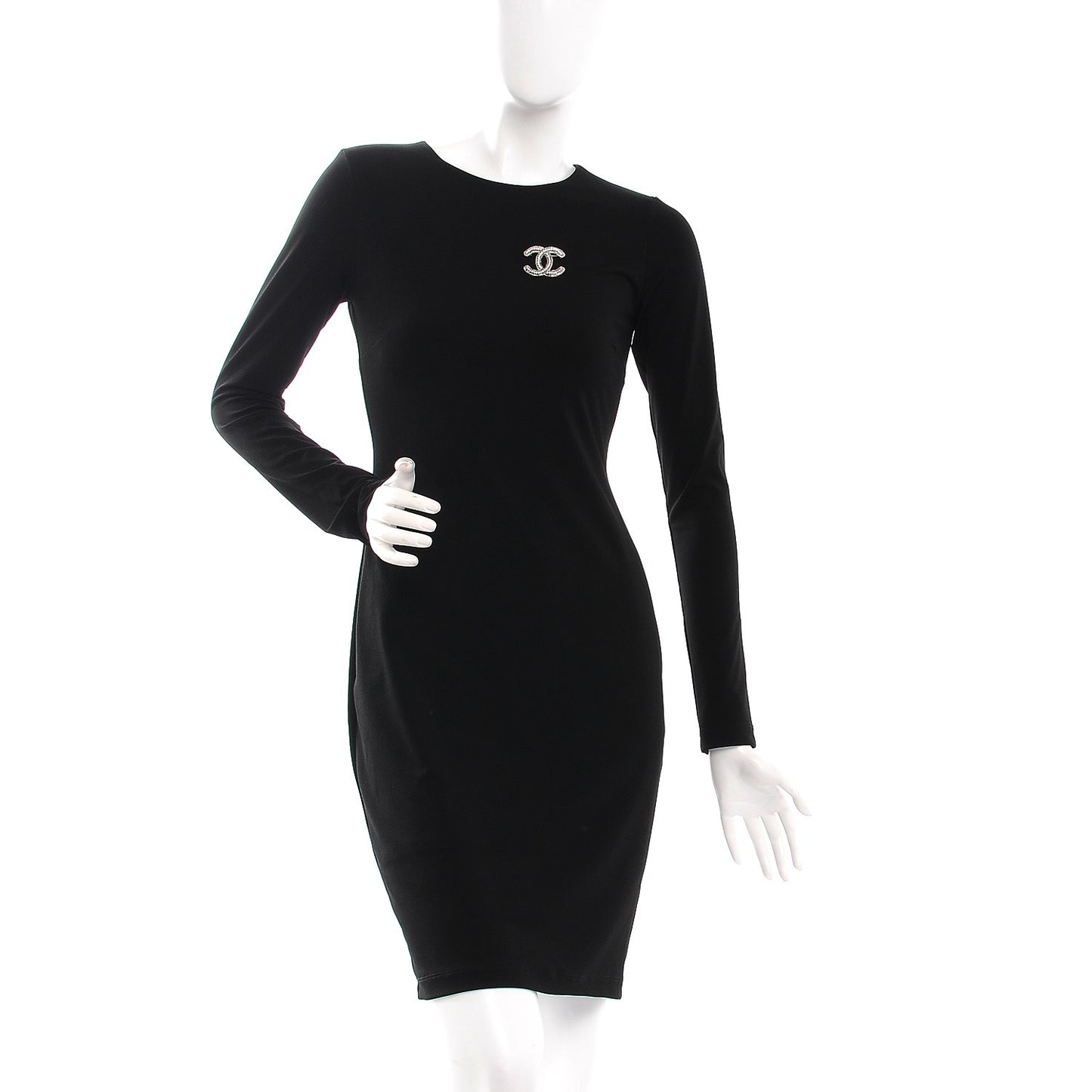 Swarovski Crystal CC Brooch Silver