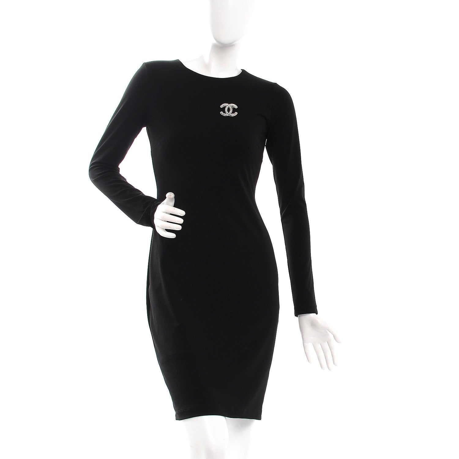 Chanel Swarovski Crystal CC Brooch Silver 2 of 5