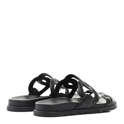 Hermes Nappa Extra Sandals 38 Black 4 of 8