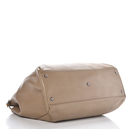 Fendi Vitello Saddle Ayers Large Peekaboo Iconic Satchel Argilla Saddle 5 of 23