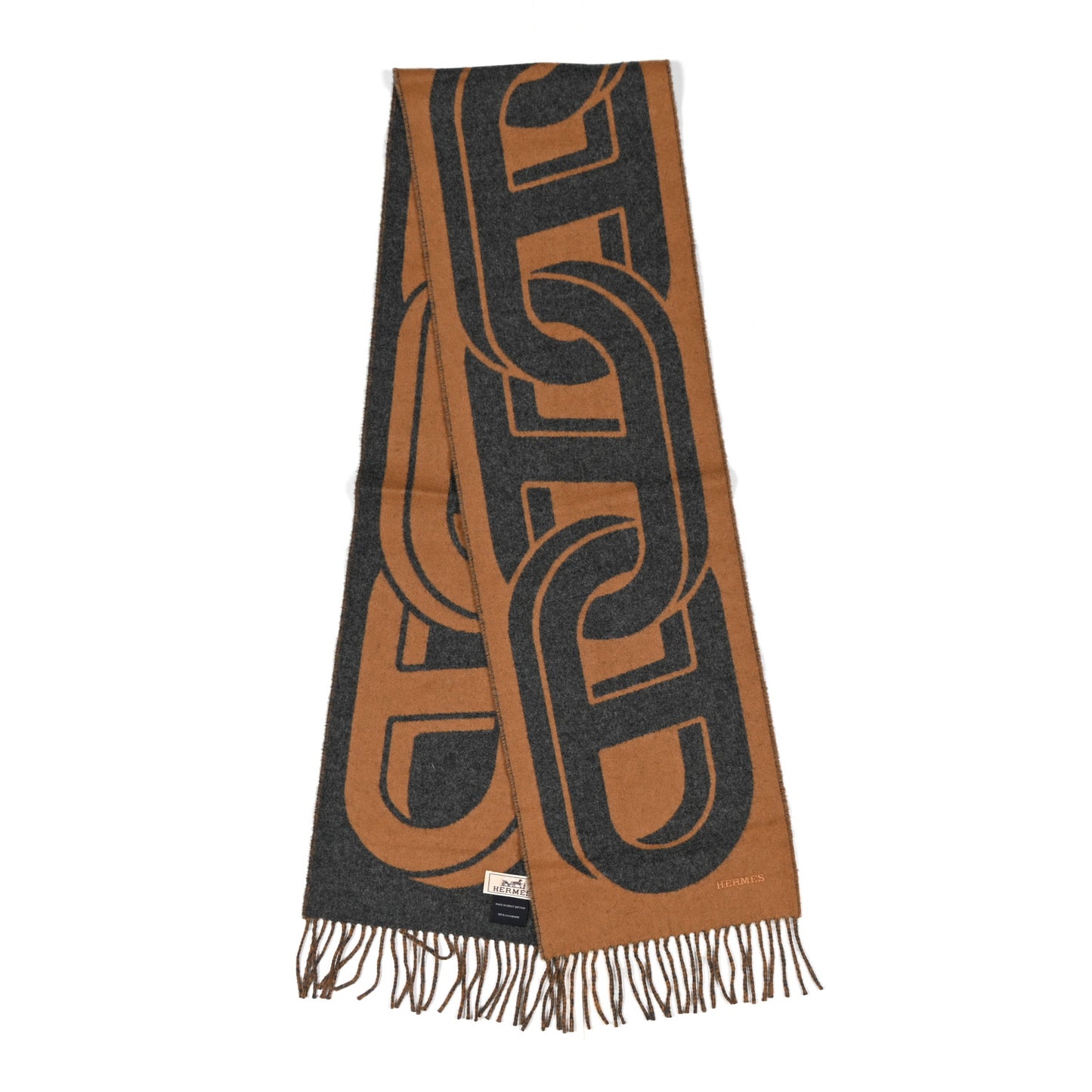 Cashmere Maillons TGM Scarf Camel Flanelle
