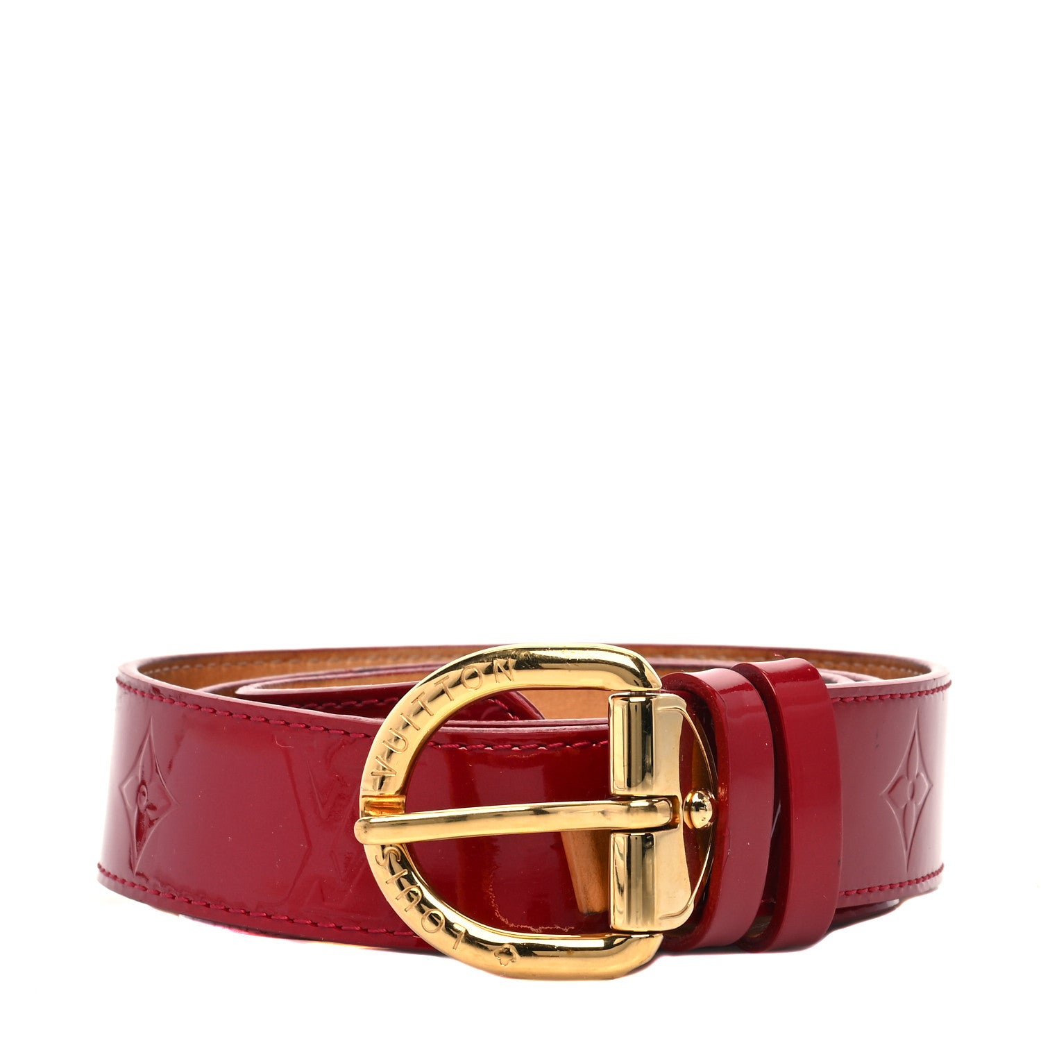 Louis Vuitton Vernis Ceinture 30mm Belt 80 32 Pomme D'Amour 1 of 9