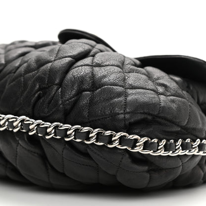 Chanel Washed Lambskin Quilted Chain Around Flap Black 9 of 10