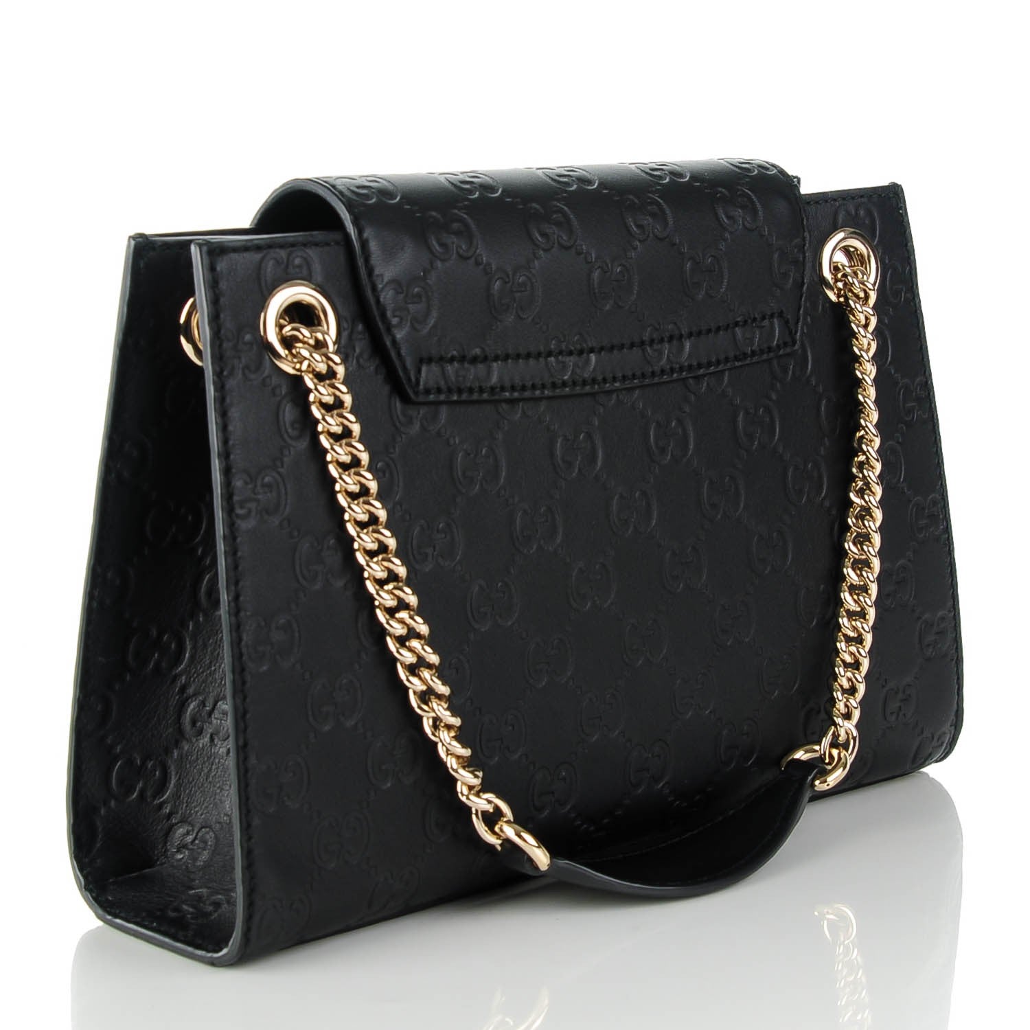 Gucci Guccissima Small Emily Shoulder Bag Black 3 of 7