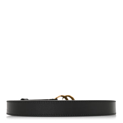 Gucci Moon Calfskin Pearl Double G 20mm Belt 85 34 Black Cream 2 of 5