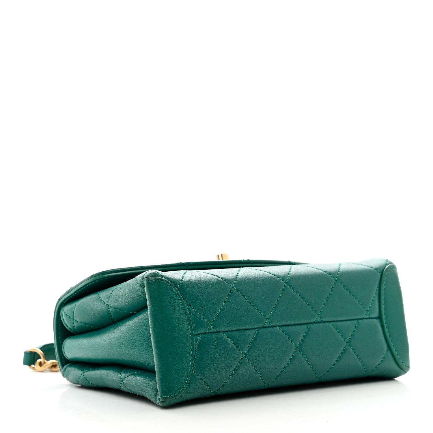 Chanel Lambskin Quilted Small Trendy Spirit Top Handle Bag Green 4 of 11