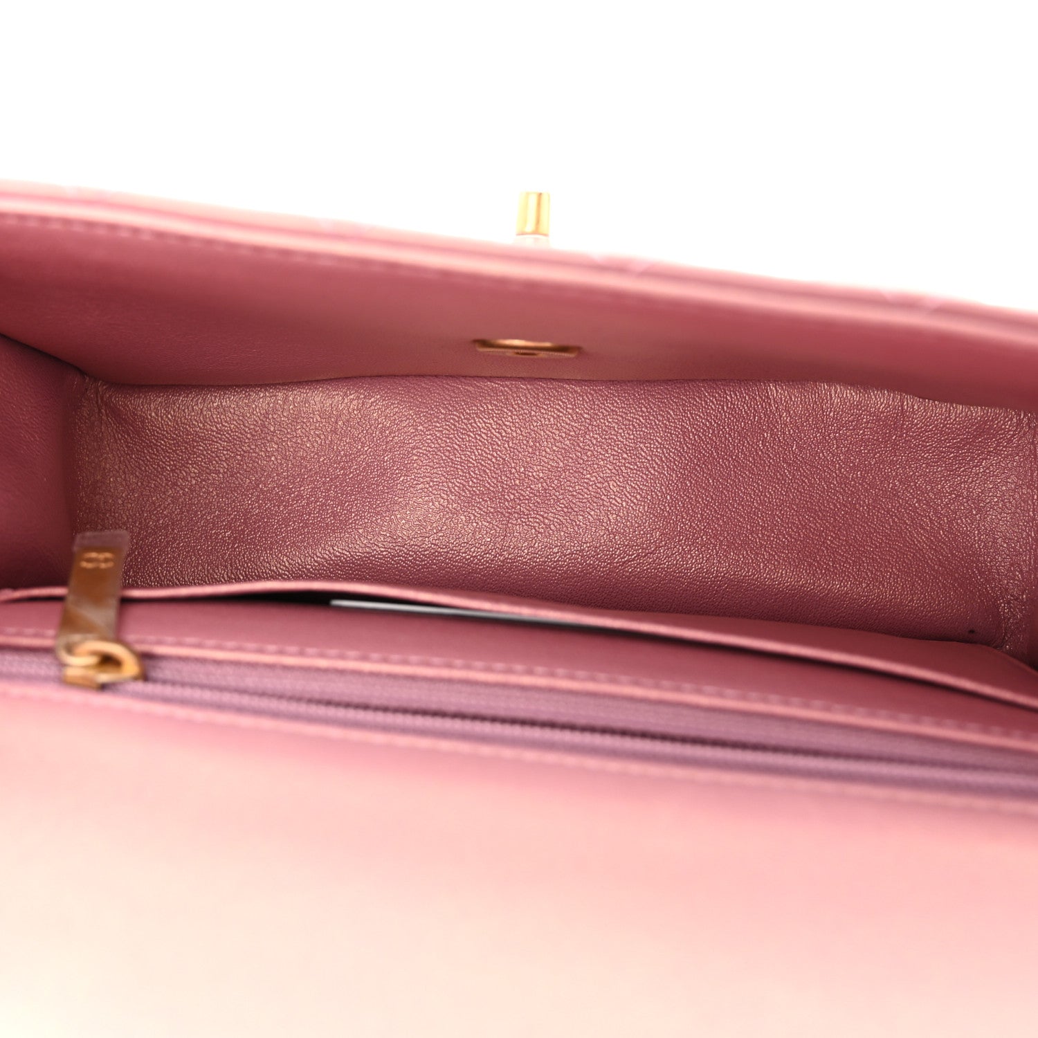 Chanel Iridescent Lambskin Quilted Mini Top Handle Rectangular Flap Pink 5 of 11