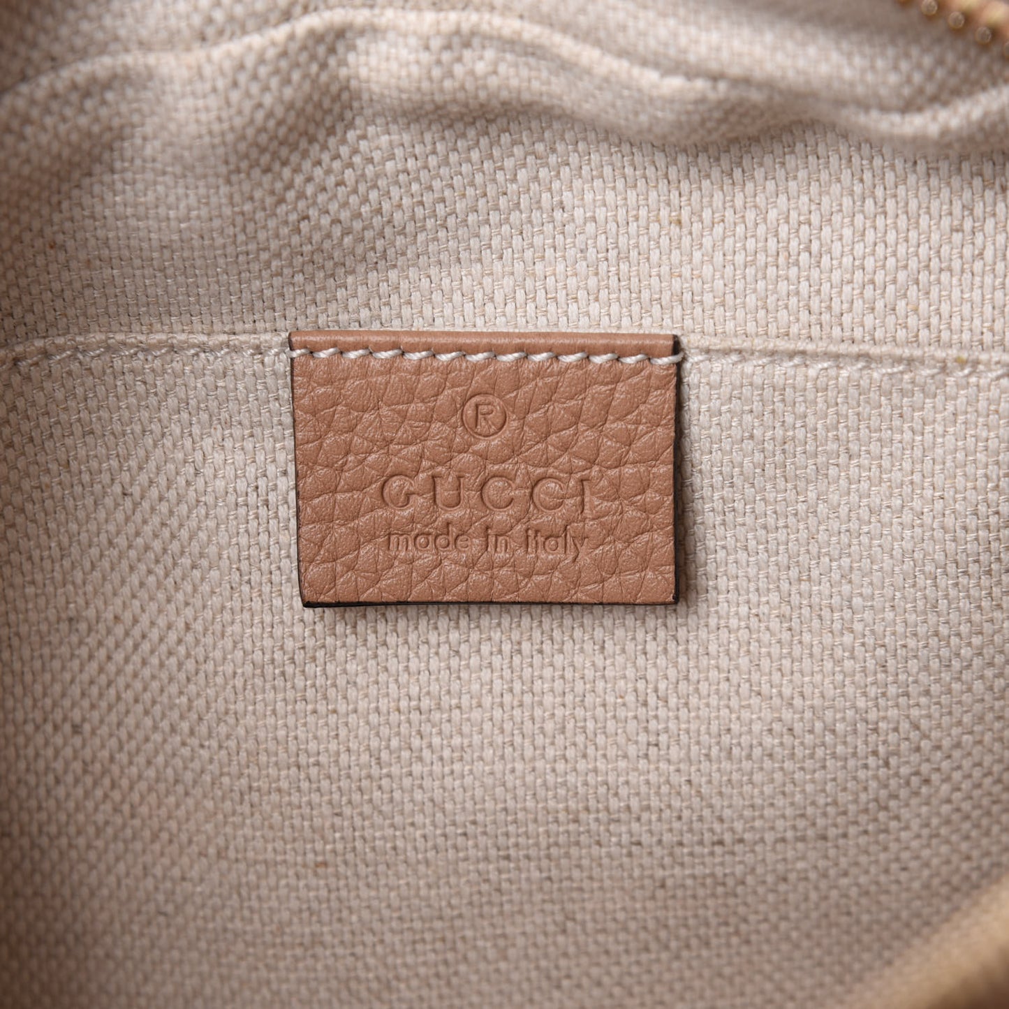 Pebbled Calfskin Small Soho Disco Bag Camelia