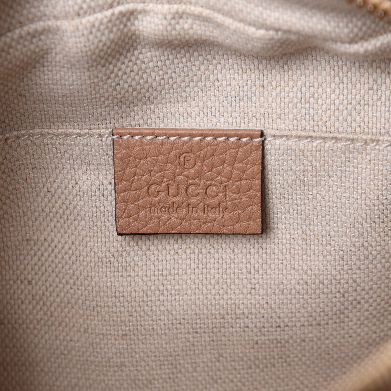 Gucci Pebbled Calfskin Small Soho Disco Bag Camelia 6 of 10
