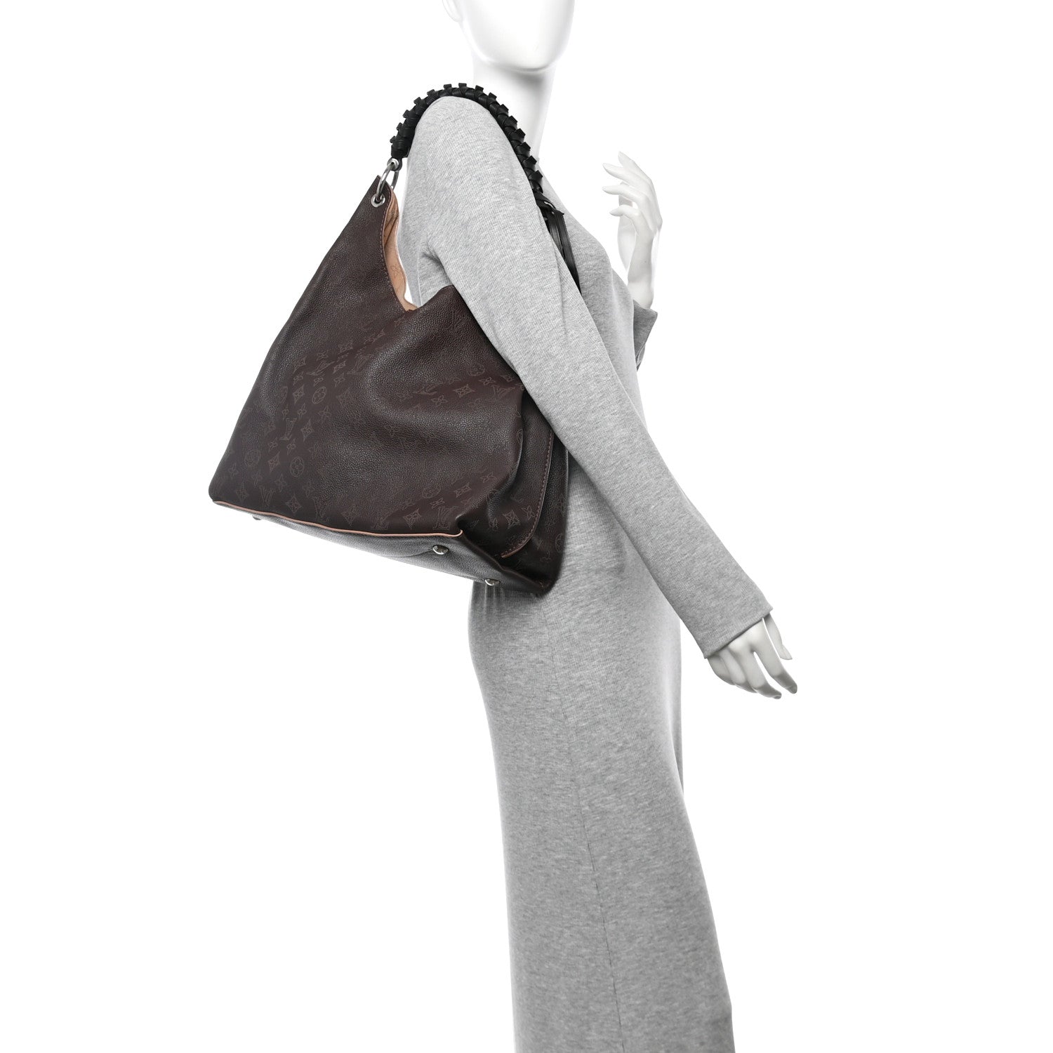 Louis Vuitton Mahina Carmel Hobo Chocolate 2 of 10