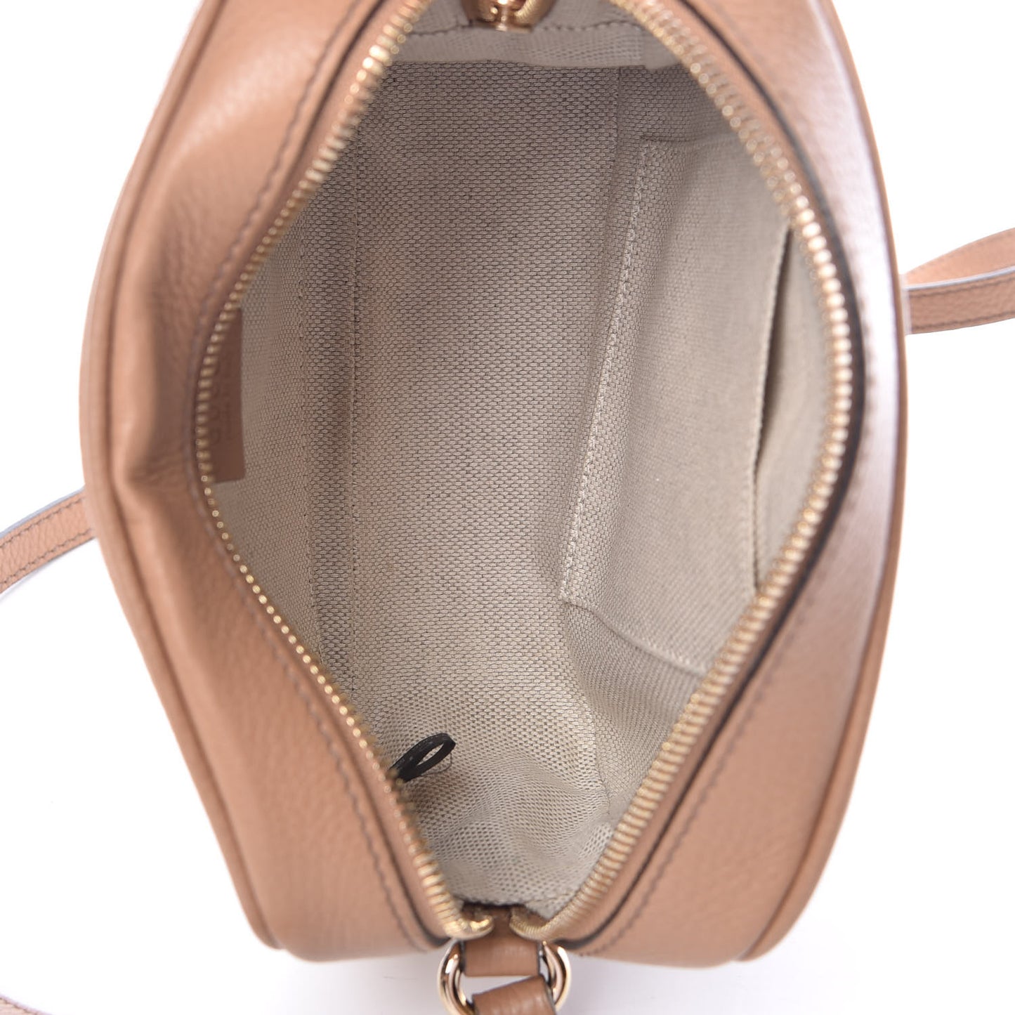 Pebbled Calfskin Small Soho Disco Bag Rose Beige