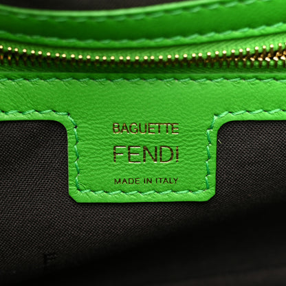Fendi Nappa FF 1974 Embossed Baguette Tomatillo 6 of 10