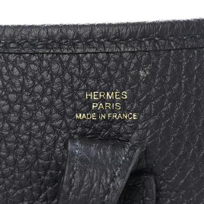 Hermes Taurillon Clemence Zigzag Evelyne TPM Caban Black Bleu Zellige Indigo 7 of 10