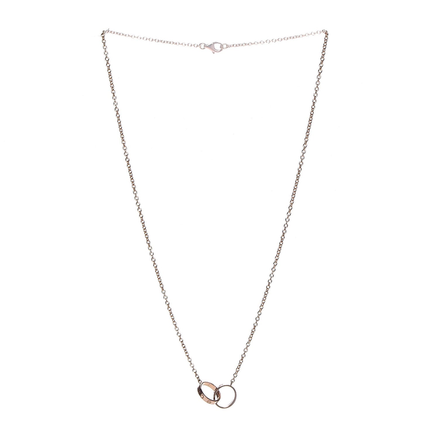 18K Pink Gold Interlocking LOVE Necklace