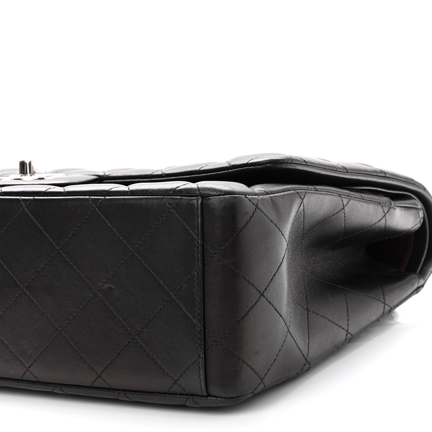 Chanel Lambskin Quilted Maxi Double Flap Black 9 of 10