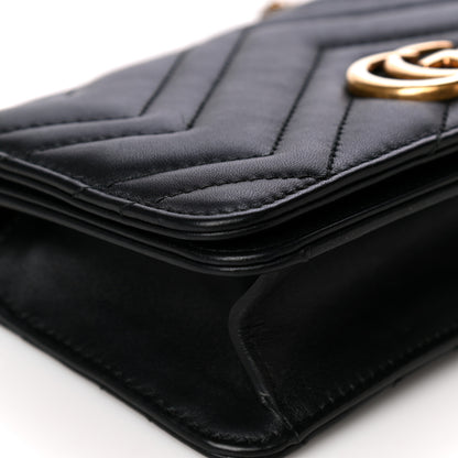 Gucci Calfskin Matelasse GG Marmont Mini Bag Black 9 of 12