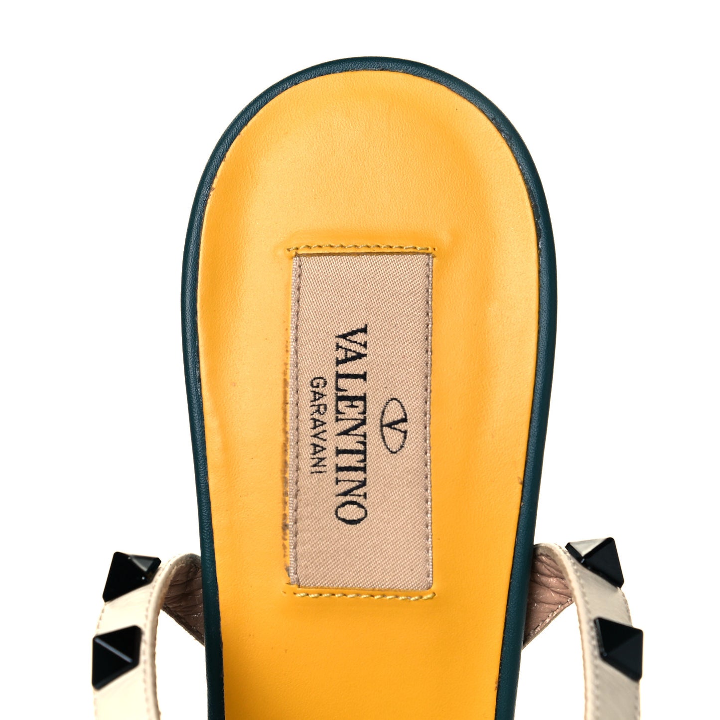 Calfskin Rockstud Ankle Strap 100mm Sandals 36 Multicolor