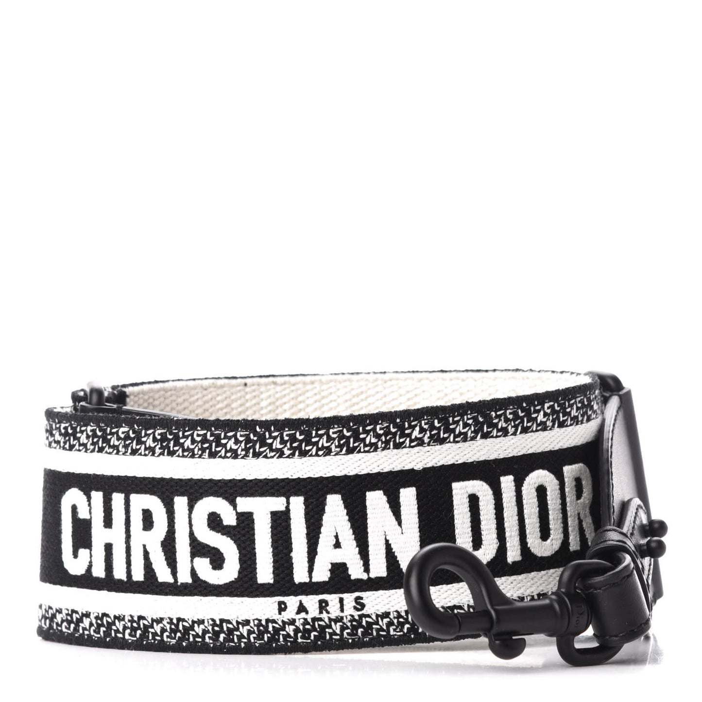Canvas Embroidered Shoulder Strap Black Ultramatte