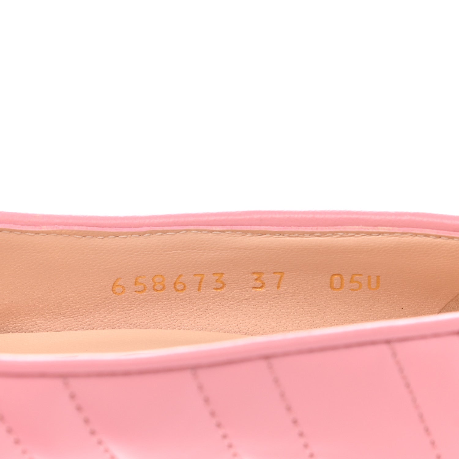 Gucci Nappa Charlotte Chevron Matelasse Double G 75mm Pumps 37 Wild Rose 8 of 8