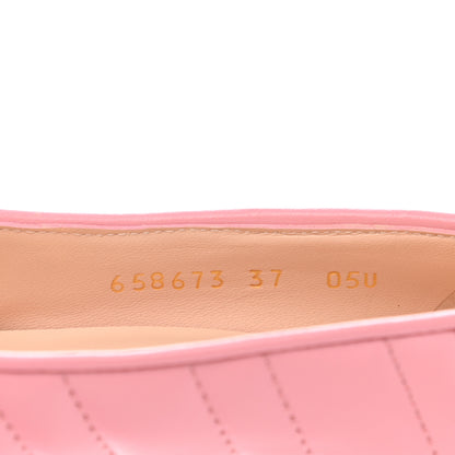 Gucci Nappa Charlotte Chevron Matelasse Double G 75mm Pumps 37 Wild Rose 8 of 8