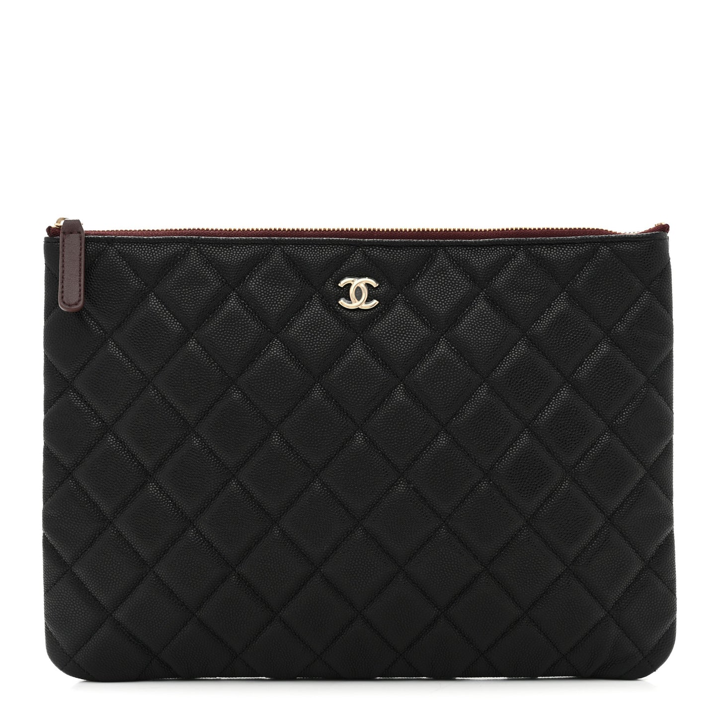 Caviar Quilted Medium Cosmetic Case Black