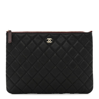 Chanel Caviar Quilted Medium Cosmetic Case Black 1 of 7