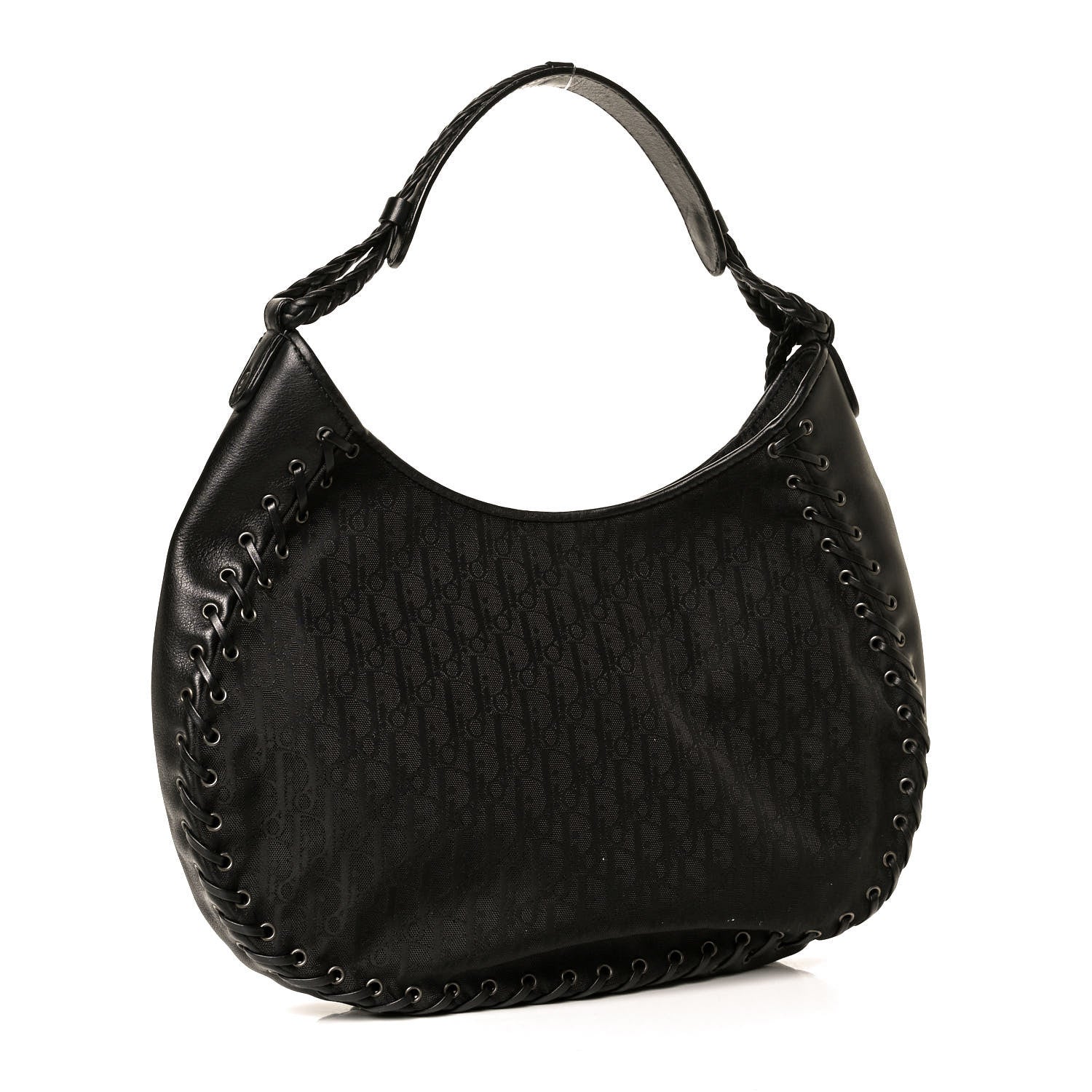 Christian Dior Monogram Ethnic Hobo Black 2 of 12