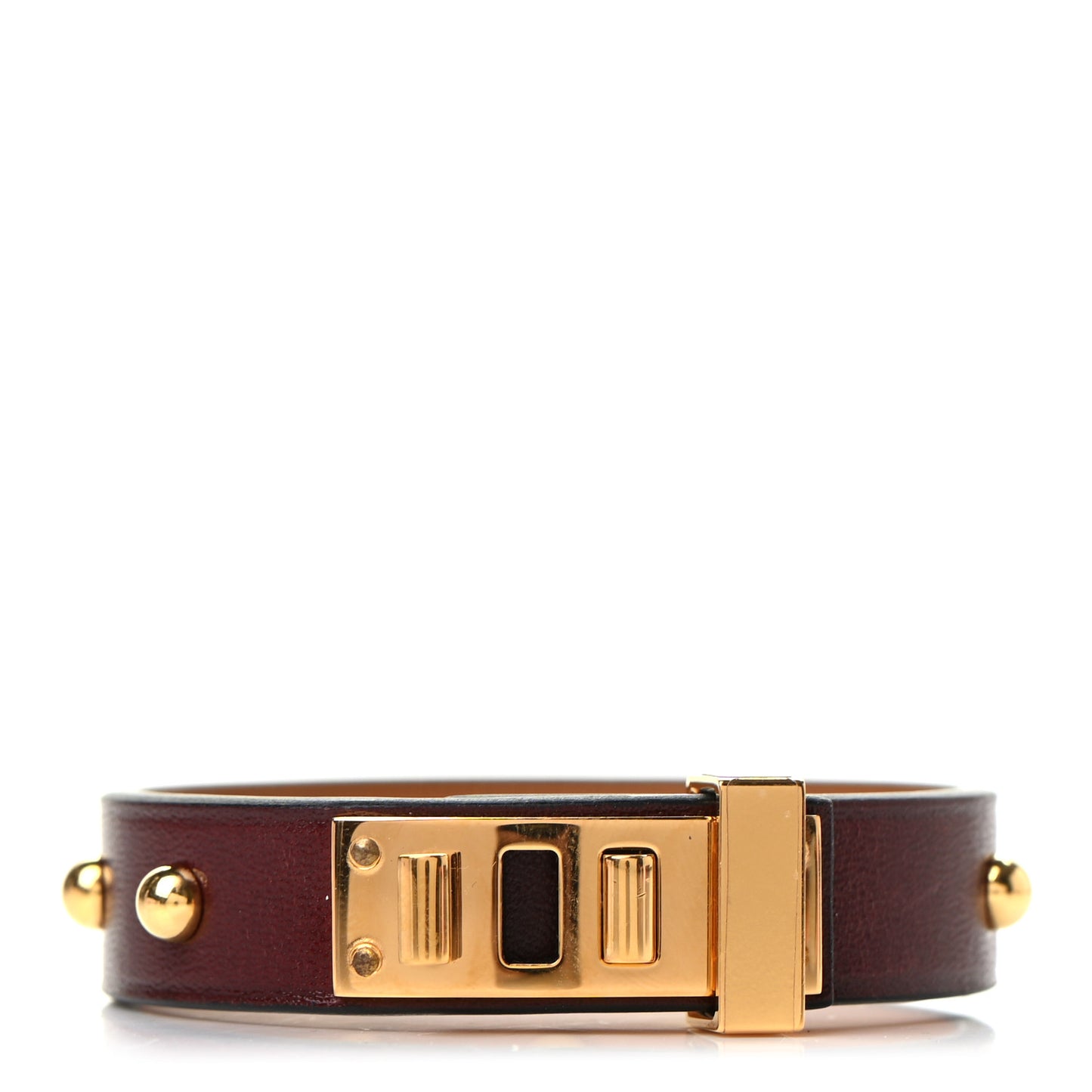 Box Mini Dog Clous Ronds Bracelet T1 Rouge H