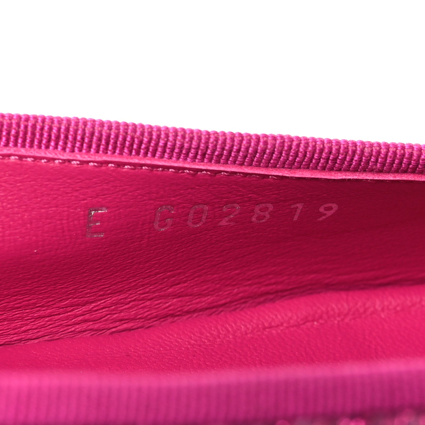 Coated Tweed Grosgrain Cap Toe Ballerina Flats 36.5 Dark Pink Black