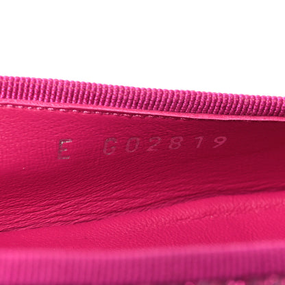 Chanel Coated Tweed Grosgrain Cap Toe Ballerina Flats 36.5 Dark Pink Black 8 of 9