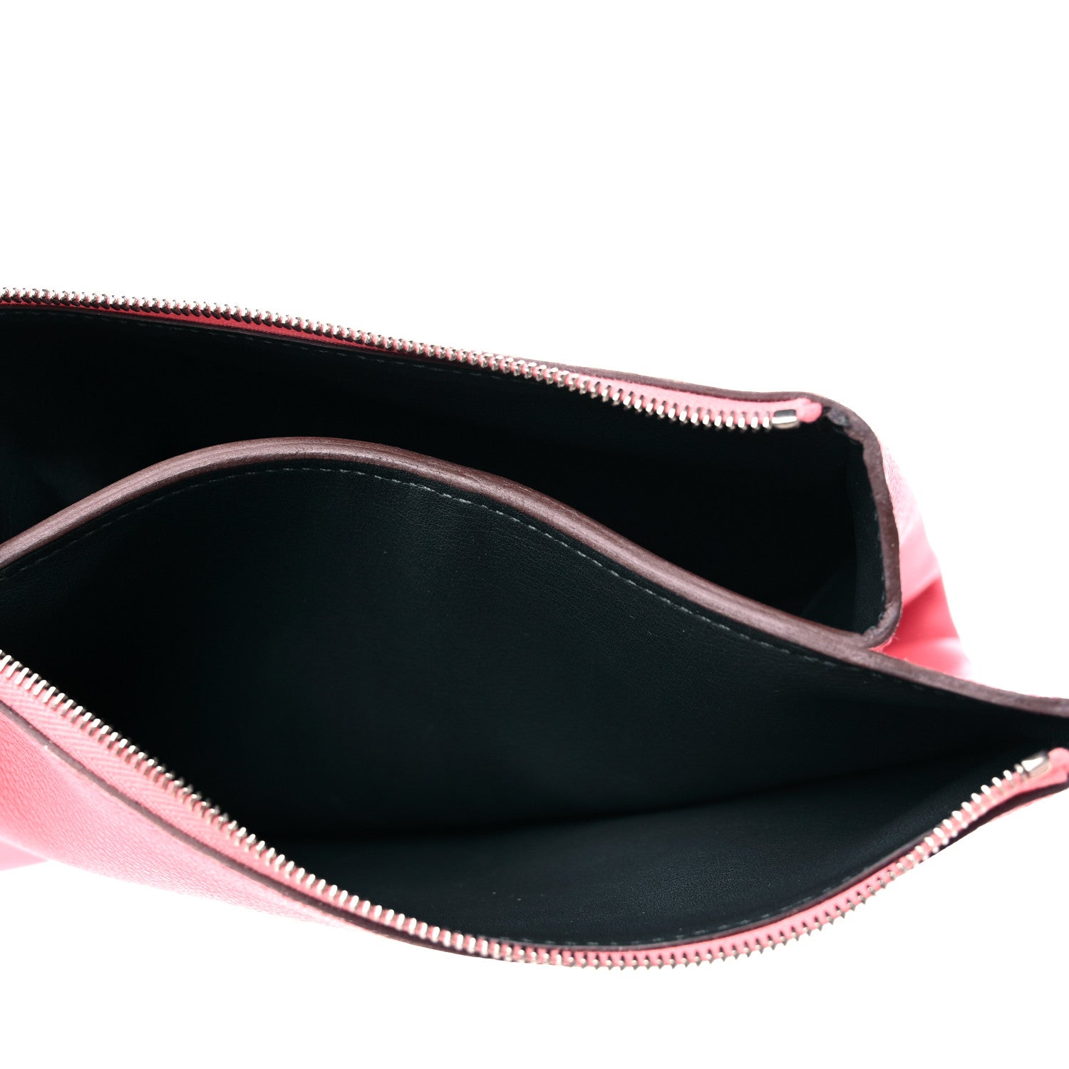 Hermes Evercolor Atout Pouch Rose Azalee Vert Cypress 5 of 11